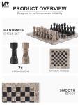 Oceanic Marble Chess Set with Storage Box