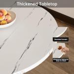 Modern Marble Round Chess Table - 24 Inch