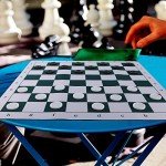 Juegoal 20" Portable 2-in-1 Chess & Checkers Set