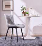 Modern Grey Armless Dining Chairs - Set of 2