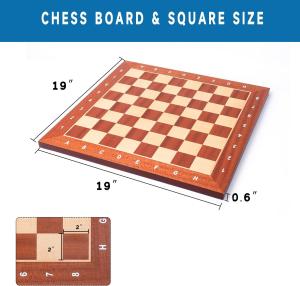Professional Tournament Chess Board - Sapele & Maple