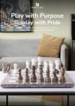Marble Chess Set - 12 Inch Grey & White