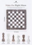 Marble Chess Set - 12 Inch Grey & White