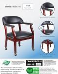 Black Vinyl Boss Captain's Chair with Casters