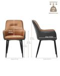 Stylish Faux Leather Dining Chairs Set of 2