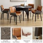 Mid-Century Modern Faux Leather Accent Chair