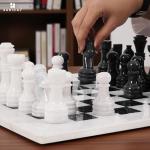 Marble Chess Set with Storage Box - 15 Inches