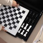 Marble Chess Set with Storage Box - 15 Inches