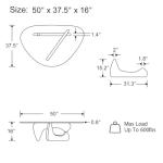 Modern Triangle Coffee Table with Glass Top