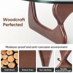 Modern Triangle Coffee Table with Glass Top