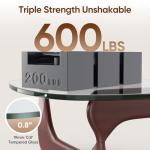 Modern Triangle Coffee Table with Glass Top