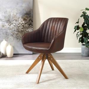 Modern Suede Armchair with Beech Wood Legs