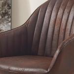 Modern Suede Armchair with Beech Wood Legs