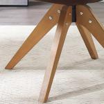 Modern Suede Armchair with Beech Wood Legs