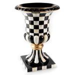 MACKENZIE-CHILDS Black-and-White Urn Centerpiece