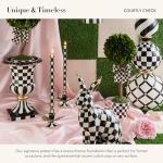 MACKENZIE-CHILDS Black-and-White Urn Centerpiece