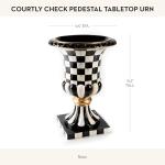 MACKENZIE-CHILDS Black-and-White Urn Centerpiece