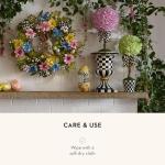 MACKENZIE-CHILDS Black-and-White Urn Centerpiece