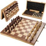 Magnetic 15" Wooden Travel Chess Set