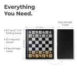 Portable Magnetic Travel Chess Set with Storage