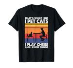 Cat Lover Chess Player T-Shirt for All Ages