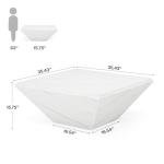 Modern Square Faux Marble Coffee Table - 35.43 Inch