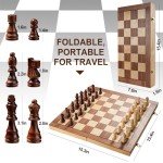 Magnetic 15" Wooden Travel Chess Set