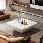 Modern Square Faux Marble Coffee Table - 35.43 Inch