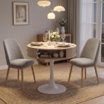 Round Dining Table for 2-4 with Storage