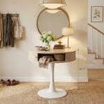 Round Dining Table for 2-4 with Storage