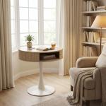 Round Dining Table for 2-4 with Storage