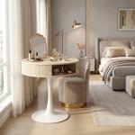 Round Dining Table for 2-4 with Storage