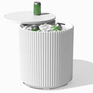 Outdoor Cooler Side Table for Patios - 2 in 1