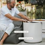 Outdoor Cooler Side Table for Patios - 2 in 1