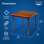 Classic Folding Card Table with Fruitwood Frame