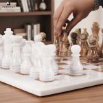 Marble Chess Set with Storage Box - 15 Inches