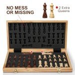 Magnetic 15" Wooden Travel Chess Set