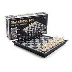 10" Magnetic Chess Set: 3 in 1 Travel Games