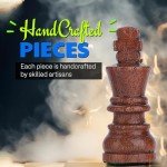 Magnetic Travel Chess Set with Acacia Wood Board
