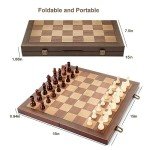Magnetic Wooden Chess Set with Handmade Pieces