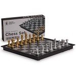 Magnetic Travel Chess Set - 9.8 Inch Foldable