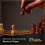 15-Inch Portable Wooden Chess Set with Extra Queen