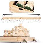 15-Inch Wooden Folding Chess and Checkers Set