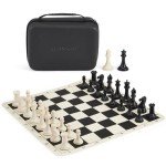 Elongdi Portable Tournament Chess Set with Extra Queens