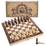 Magnetic Wooden Chess Set for Kids - 12" x 12