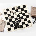 Elongdi Portable Tournament Chess Set with Extra Queens