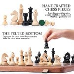 Premium Mahogany Folding Chess Set with Extra Queens