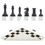 Elongdi Portable Tournament Chess Set with Extra Queens