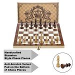 Magnetic Wooden Chess Set for Kids - 12" x 12
