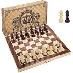 Magnetic Wooden Chess Set for Kids - 12" x 12
